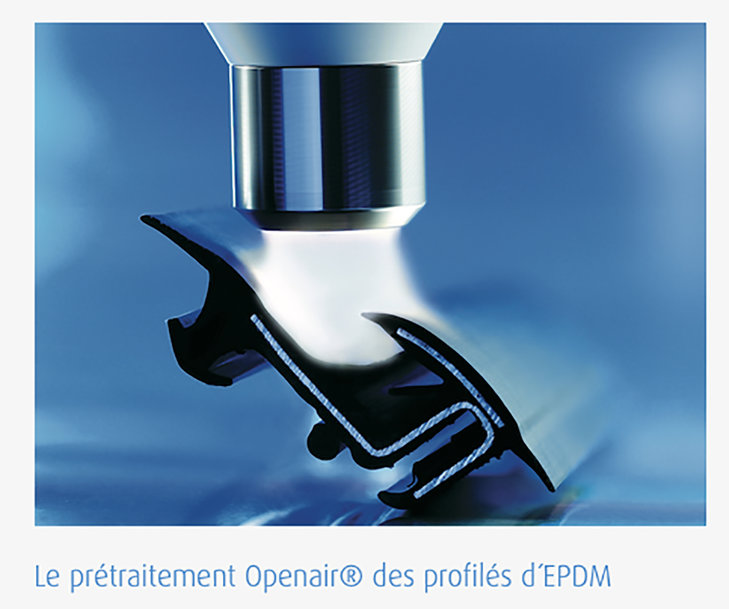 Plasmatreat présente un nouveau système Openair-Plasma de prétraitement en ligne des profilés EPDM pour un revêtement et un flocage fiables et durables